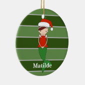 Matilde Zeemeermin Kerstmis Special Keramisch Ornament (Rechts)