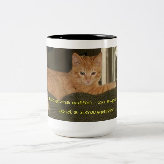 Matin Avec Le Chat Grosse Mug (Centre)