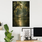 Matin Brumeux | Marais de Cyprès | Affiche (Bureau à domicile)