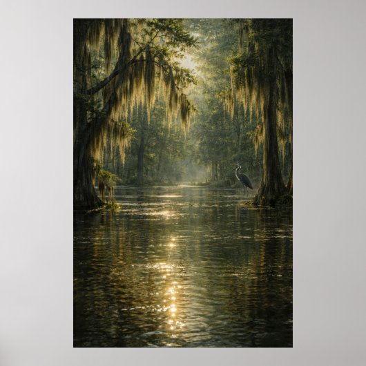 Matin Brumeux | Marais de Cyprès | Affiche (Devant)