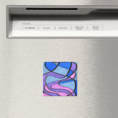 "Matin Cool" Magnet d'art Abstrait (In Situ (Lave-vaisselle))