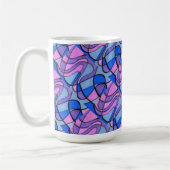 "Matin Cool" Tiled Abstract Design Mug (Gauche)