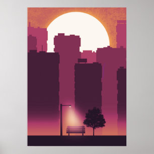 Matin dans la ville Poster