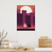Matin dans la ville Poster (Cuisine)