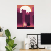 Matin dans la ville Poster (Bureau à domicile)