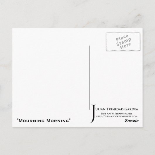 "Matin de deuil" - Carte postale (Dos)