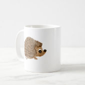 Matin de hérisson avec une tasse de café, (Devant gauche)