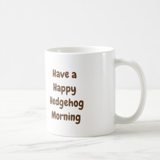 Matin de hérisson avec une tasse de café, (Droite)