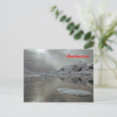 Matin en Antarctique carte postale (Debout devant)