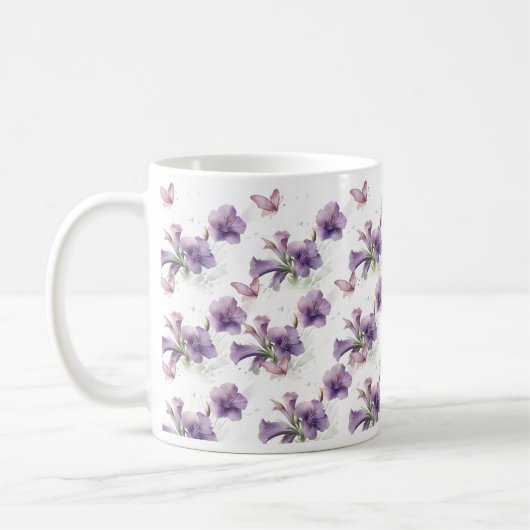 Matin Pétunia Fleur Mug (Gauche)