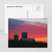 Matin Sur La Carte Postale Agricole (Devant / Derrière)