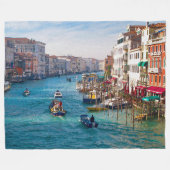 MATIN SUR LE GRAND CANAL Grosse couverture en pola (Devant (Horizontal))