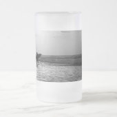 Matin Surfer Grayscale Verre Frosted Beer Mug (Centre)