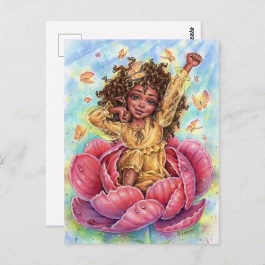 Matinée féérique Carte postale Fantaisie Jardin de (Devant / Derrière)