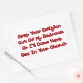 Mating in je kerk rechthoekige sticker (Envelop)