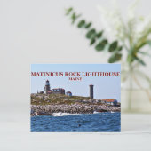 Matinicus Rock Lighthouse, Maine Briefkaart (Staand voorkant)