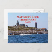 Matinicus Rock Lighthouse, Maine Briefkaart (Voorkant / Achterkant)
