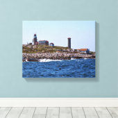 Matinicus Rock Lighthouse, Maine Canvas Afdruk (Insitu (Houten vloer))