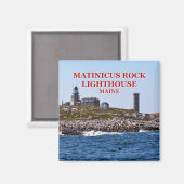 Matinicus Rock Lighthouse, Maine Magnet Magneet (Voorkant / Achterkant)
