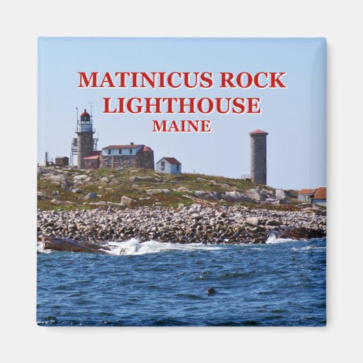 Matinicus Rock Lighthouse, Maine Magnet Magneet (Voorkant)