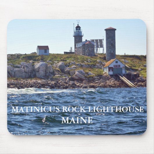 Matinicus Rock Lighthouse, Maine Mousepad Muismat (Voorkant)