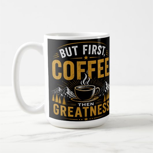 Matins frais avec tasse de café pepup (Gauche)
