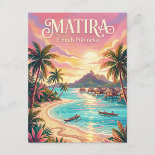 Matira Beach Frans-Polynesië Briefkaart