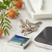 Matira Beach op het eiland Bora Bora, 2 Sleutelhanger (Zijkant)