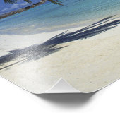 Matira Beach op het eiland Bora Bora, Foto Afdruk (Hoek)