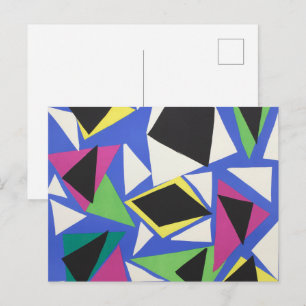Matisse Abstract Geometrisch Blauw Knipkunst Briefkaart