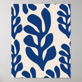 Matisse bladeren Blauw Poster