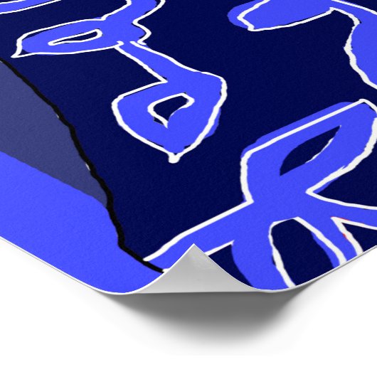 Matisse geïnspireerde Blue Night still-wine Poster (Hoek)