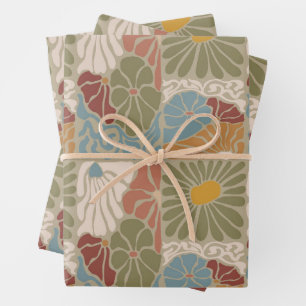 Matisse Groovy bloemmotief Art Nouveau jaren 70 Inpakpapier Vel