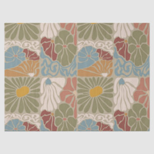 Matisse Groovy bloemmotief Art Nouveau jaren 70 Tissuepapier