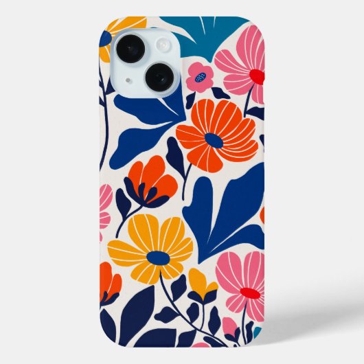 Matisse inspireerde Abstracte hedendaagse bloemen Case-Mate iPhone Case (Achterkant)