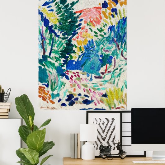 Matisse, kleurrijk landschap, landschap bij Collio Poster (Thuiskantoor)