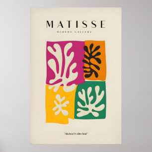 Matisse Kunstprints - Vier blokken abstracte blade Poster