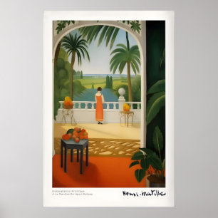 Matisse Kunstprints - Vrouw op Balkon Zeezicht Poster