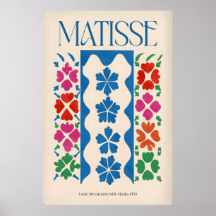 Matisse Largeatie met Maskers Verticaal Paneel Kun Poster