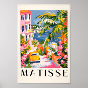 Matisse muurkunst, roze stranddecor, Italië muurku Poster