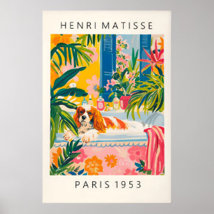 Matisse stijl Cavalier King Charles Spaniel Kunst Poster