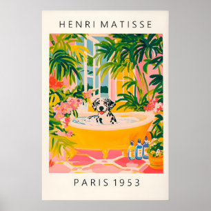 Matisse stijl Dalmatische badkamerprint Funny badk Poster