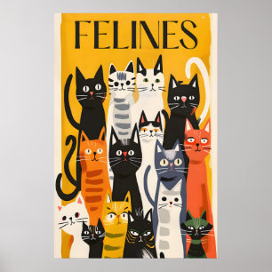 Matisse Stijl Kat Kunstprint Kleurrijke Katachtige Poster