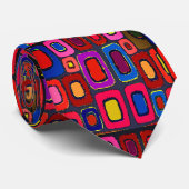 Matisse stijl, rechthoeken ontwerp stropdas (Opgerold)