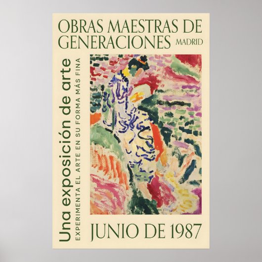 Matisse Style Exhibition Poster Retro Wall Art (Devant)