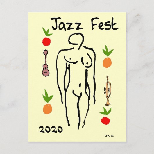 Matisse Style, Jazz Fest, 2020, bewerk datum Briefkaart (Voorkant)