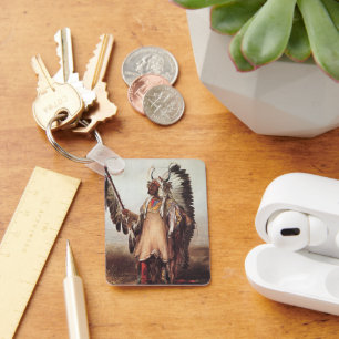 Mato-Tope, een Mandan-hoofdman Portret door Karl B Sleutelhanger