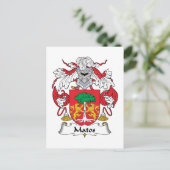 Matos Family Crest Briefkaart (Staand voorkant)