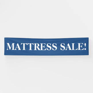 Matras verkoop eenvoudige blauw witte banner teken