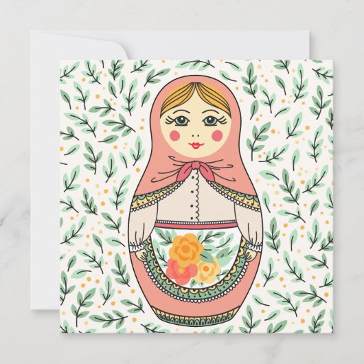 Matreshka Feestdagenkaart (Voorkant)